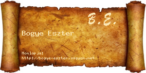 Bogye Eszter névjegykártya